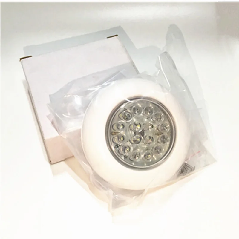 

12V Marine Boat Yacht LED Dome Light Plastic Housing White Ceiling Lamp with Button