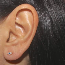 Крошечные маленькие серьги от сглаза из стерлингового серебра 925 пробы, потрясающие серьги-гвоздики, милые серьги-гвоздики для девочек