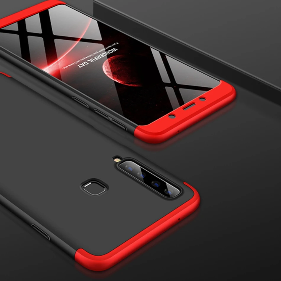 

10PCS 360 Degree Full Cover For Samsung Galaxy A9 Star Lite A8 Plus A6 2018 J4 J6 J2 Pro J3 J5 J7 J8 Hard PC 3 In 1 Phone Case