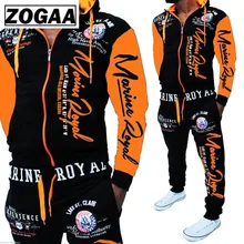 ZOGAA Men Track Suits Hooded Jacket Sweatsuit Sports Suits New Sportswear Men's Jogger Sets Printed Tracksuit Men Clothes