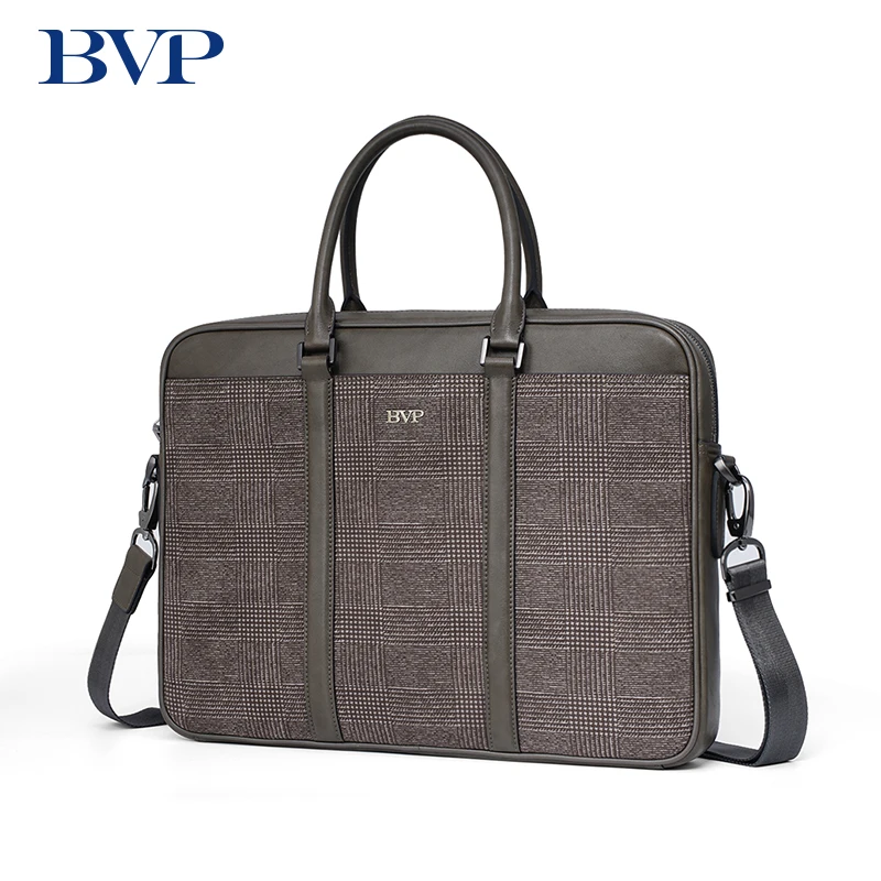 BVP الشهيرة الماركة التجارية الرجال حقيبة حقيبة جلد طبيعي 13 بوصة حقيبة لابتوب الأزياء الذكور شعرية حقيبة كتف الأعمال J50