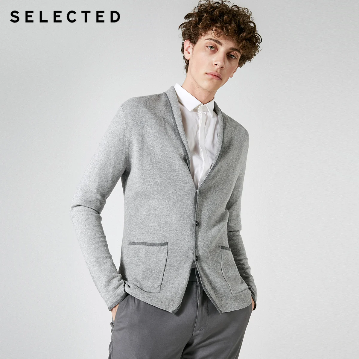 

SELECTED Autumn Men's Wool-blend Assorted Colors Long-sleeved Cardigan casaco masculino sweater men S|417324513