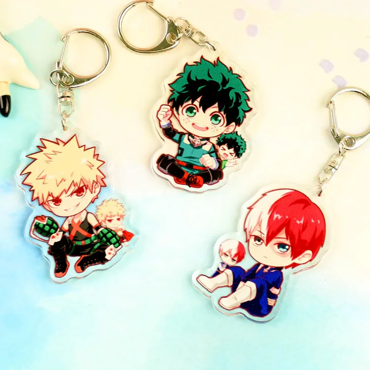 Японский аниме My Hero academic Midoriya Izuku Todoroki Shoto Косплей Kawaii акриловый брелок Подвеска