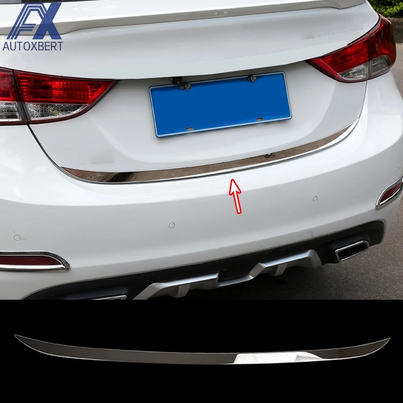 

AX FOR Hyundai Elantra 2011-2015 Sedan Molding Tailgate Door Strip Accent Garnish Styling Chrome Rear Trunk Tail Gate Cover Trim
