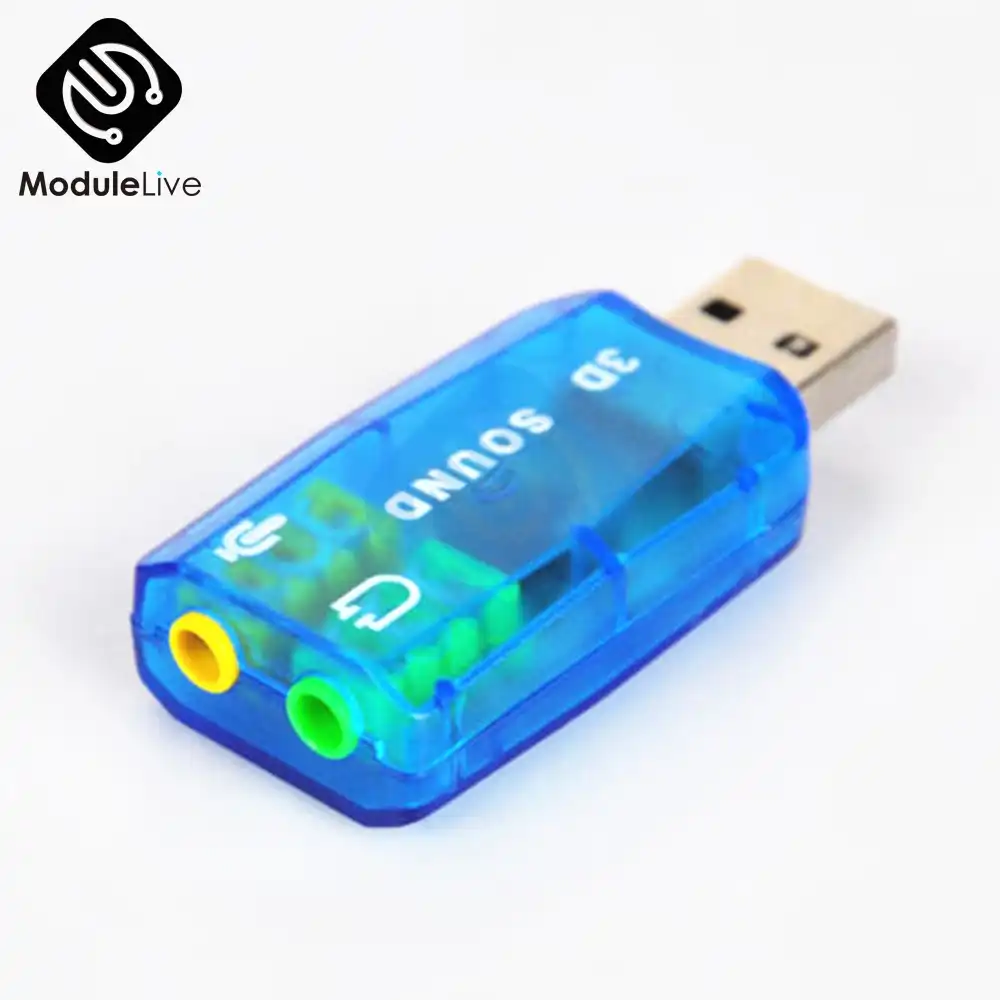 diymore CM108 Chipset USB 2.0 To 3D Audio Sound Card Adapter Virtual 5.