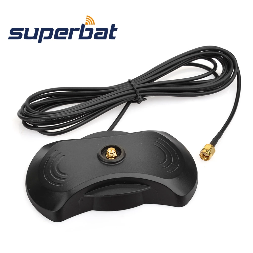 Superbat 2,4 GHz WiFi/GSM/3g/4G LTE Антенна База с RP SMA Гнездовой разъем сильная Магнитная антенная база