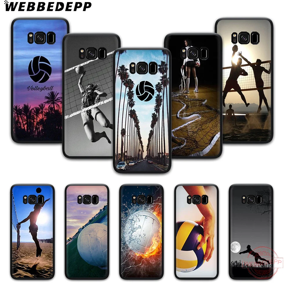 

WEBBEDEPP Love Sport Volleyball TPU phone case for samsung s6 s7 edge s8 s9 s10 plus s10e note8 9 note 10 Plus