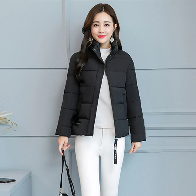 2018 New Winter Women Jacket Womens Outwear Basic Jackets Stand Collar Short Coat Coats Chaqueta Mujer Invierno Autumn 2018 New Winter Women Jacket Womens Outwear Basic Jackets Stand Collar Short Coat Coats Chaqueta Mujer Invierno Autumn