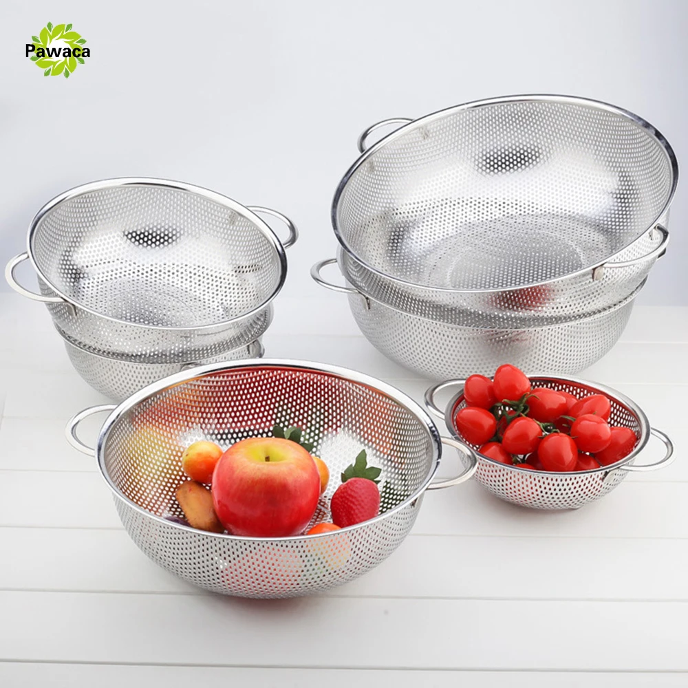 Casa Nico Silicone Berry Bowls – Durable Modern Farmhouse Colander & Storage Basket For Fruits And Vegetables, Refrigerator Organization, Dishwasher Safe, Oven Safe (Set Of 3, Cherry/White/Cloud