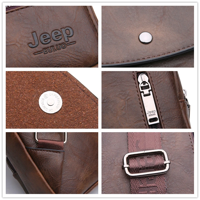 JEEP BULUO известный бренд мужская сумка на лямках для 9 7 &quotiPad кожаная нагрудная