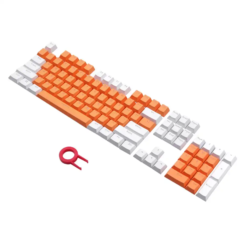 Pbt ダブルショット射出キーキャップオレンジ白のコントラスト色メカニカルキーキャップのための 104 キーメカニカルキーボード Keyboards Aliexpress