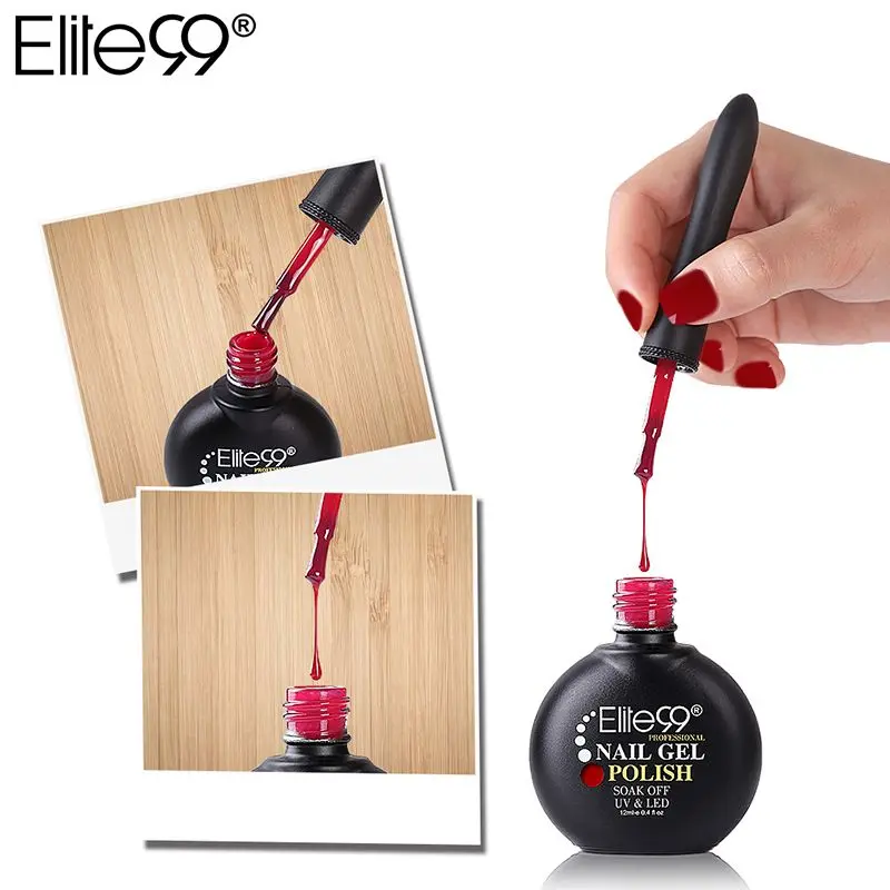 

Elite99 12ml 3rd Generation UV Nail Gel Soak Off UV LED Long Lid Gel Varnish Convenient Comfort Operation Nail Polish