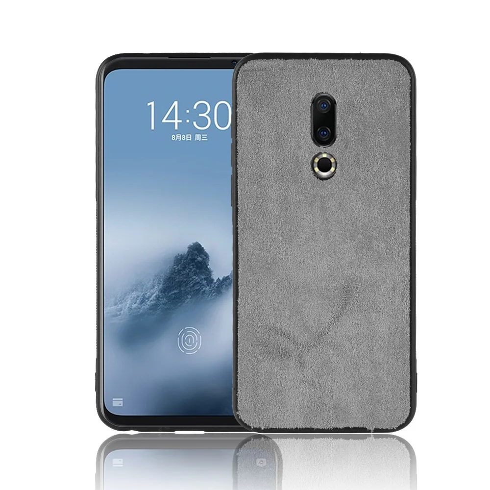

Ultra Slim For Meizu 16th Case Fashion Smooth Plush Fabrics TPU + PC Protector Cover For Meizu 16 Plus Plush Skin Phone Case