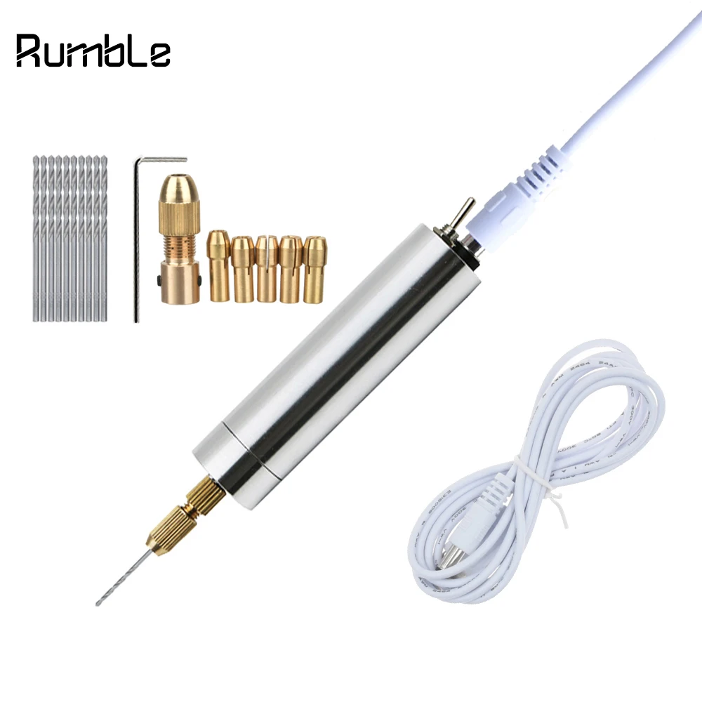 

Micro Electric DC 5V USB Hand Drill Wood Plastic Hole Drilling Tool Woodworking Carving DIY Model Craft For 0.5-3.0mm Drill Bit