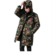 Новинка, большие размеры, M-4XL, зимняя куртка-парка, Мужская Длинная утепленная теплая куртка с хлопковой подкладкой и капюшоном, камуфляжная зимняя куртка, сохраняющая тепло