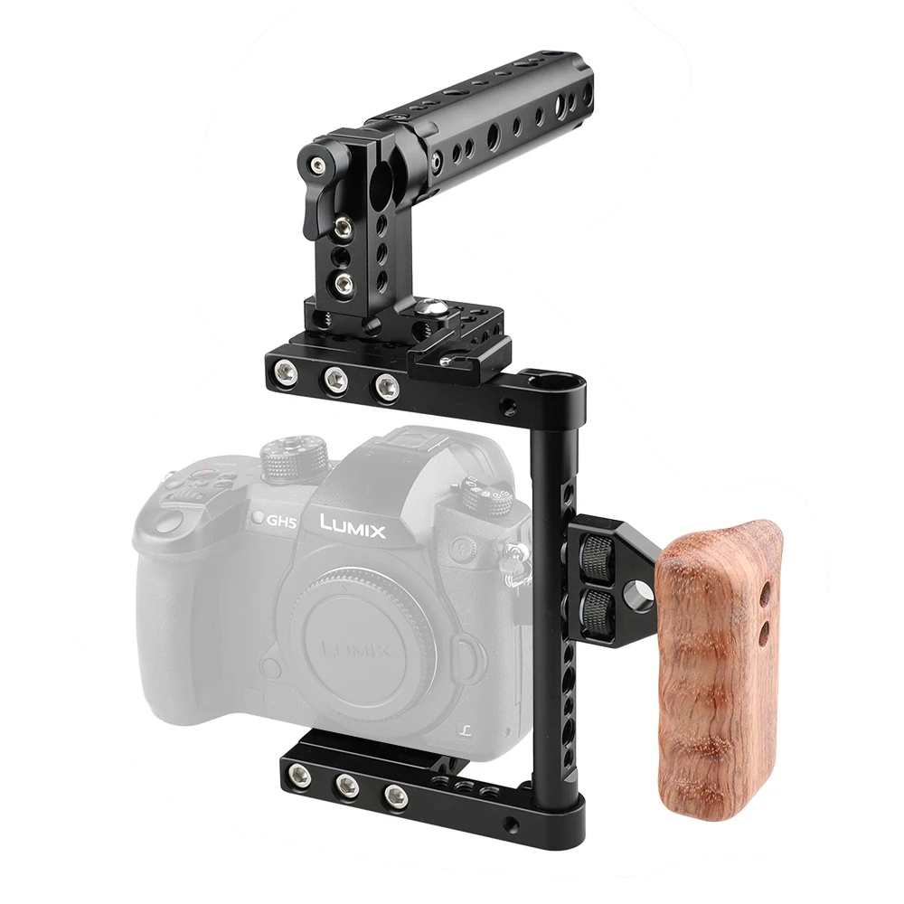  CAMVATE Camera Rig w/Top Handle Tripod Mount Plate for Canon Nikon Panasonnic C1175 (left hand) cam