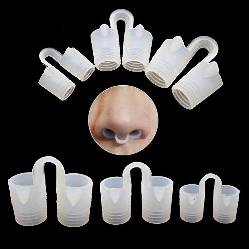 

6pcs Soft Silicone Breath Aid Clip Anti-Snore Clip Relieve Snore Stopper Guard Easy Sleep Apnea Nasal Dilator Congestion Device