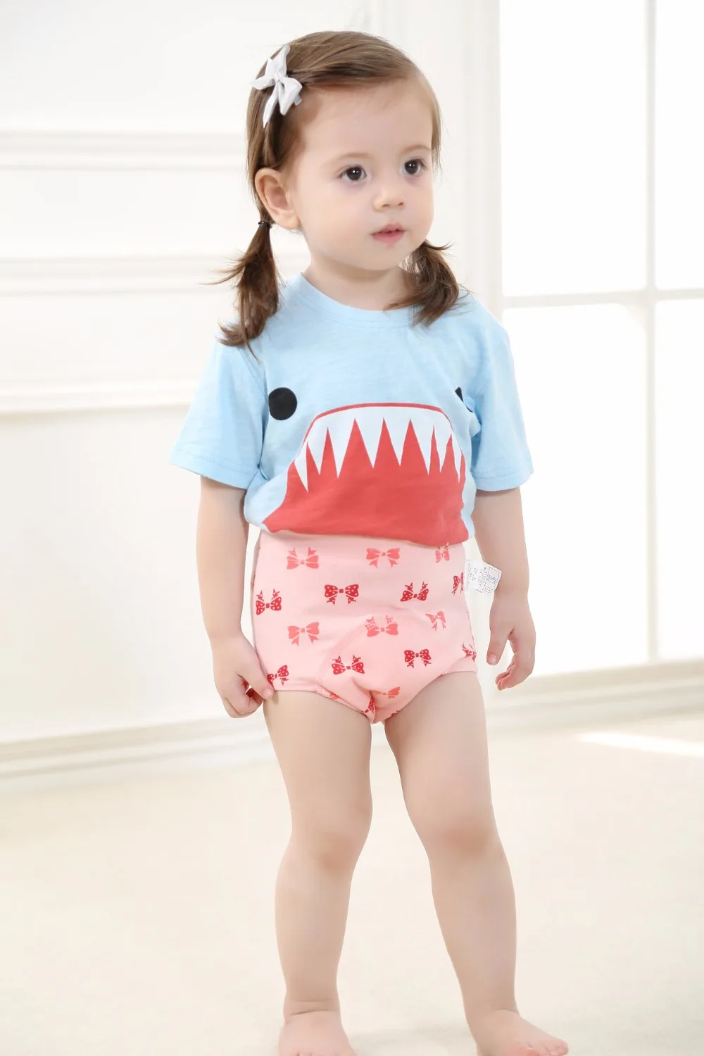 Baby Training Pants TPU Waterproof Baby Swim Diaper 4 Layers Gauze Kids