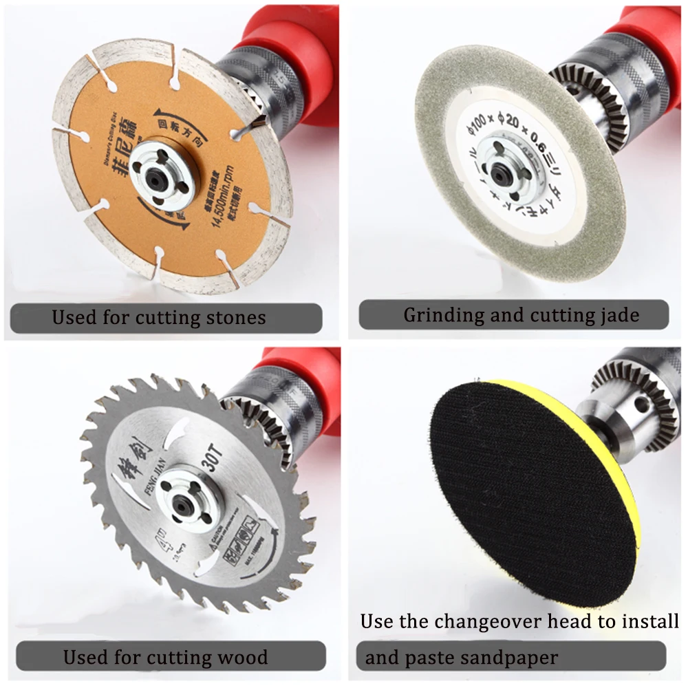 Электрическая дрель преобразования угловая шлифовальная машина для резки Шлифовальные части резак инструмент