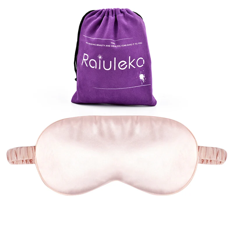 2 цвета высококлассная шелковая 3D маска для глаз двухсторонняя мягкая дорожная маска для отдыха и затенения очки для сна дышащая маска для сна - Цвет: Pink
