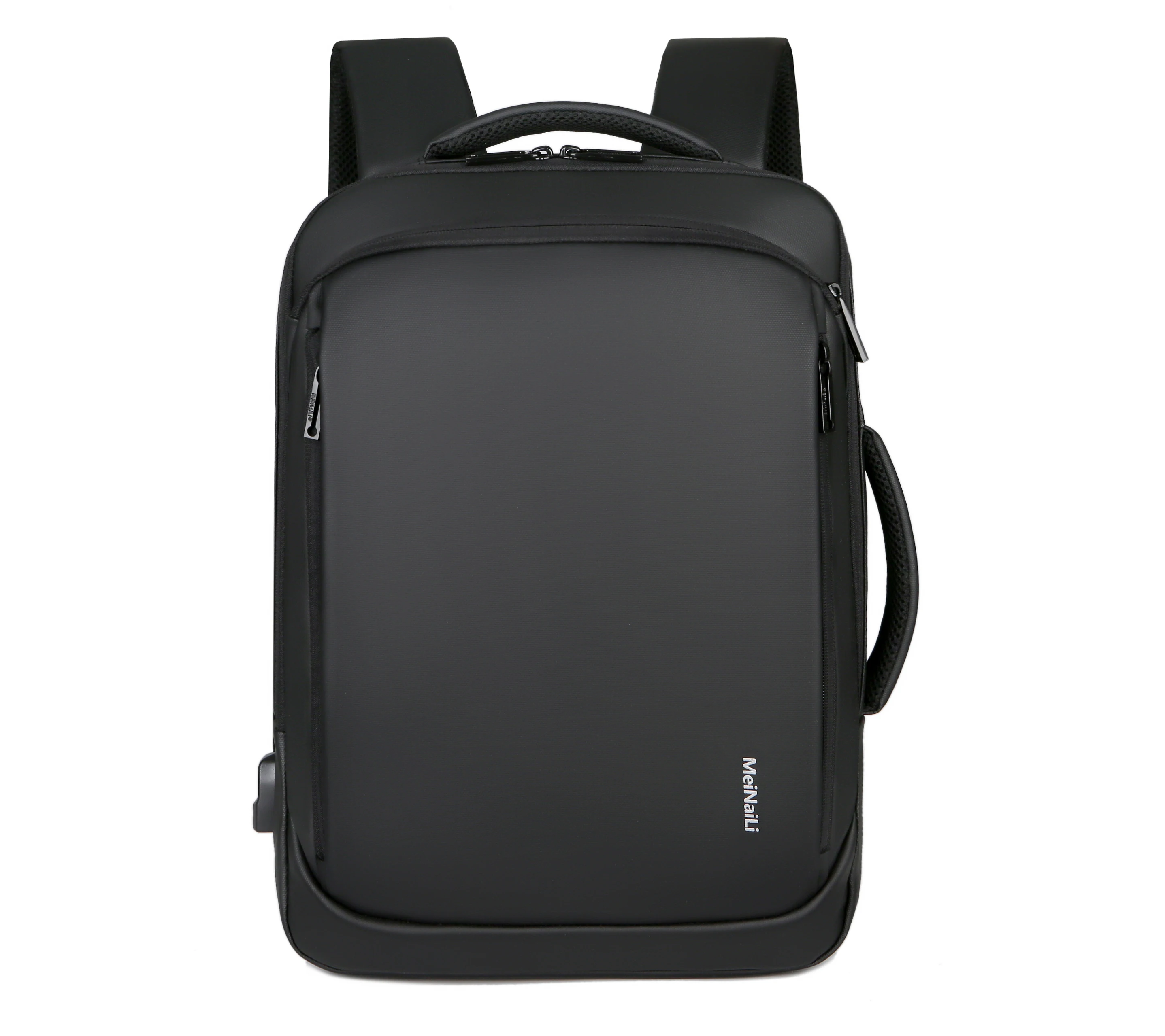 Мужской рюкзак с зарядкой от usb, 14, 15,6 дюймов, сумки для ноутбука, мужские деловые рюкзаки, Водонепроницаемый Многофункциональный рюкзак для путешествий - Цвет: Black Backpack