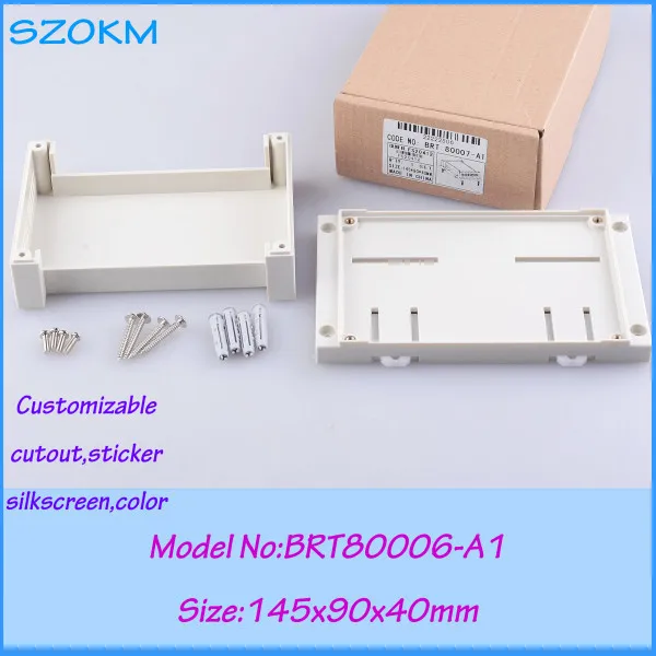 1 piece free shipping electronic din plastic enclosure din rail plastic enclosure plastic electronic box din  145x90x40mm (3)