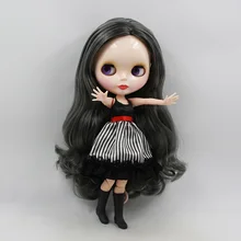 0830 Совместное тела телесного цвета Блит куклы, темно-серые волосы завод куклы, подходит для DIY Изменить BJD игрушка для Обувь для девочек
