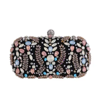 

2020 new women handmade beads clutch purse beads diamond wedding dinner bags clutch purse for ladies drop shipping MN1302