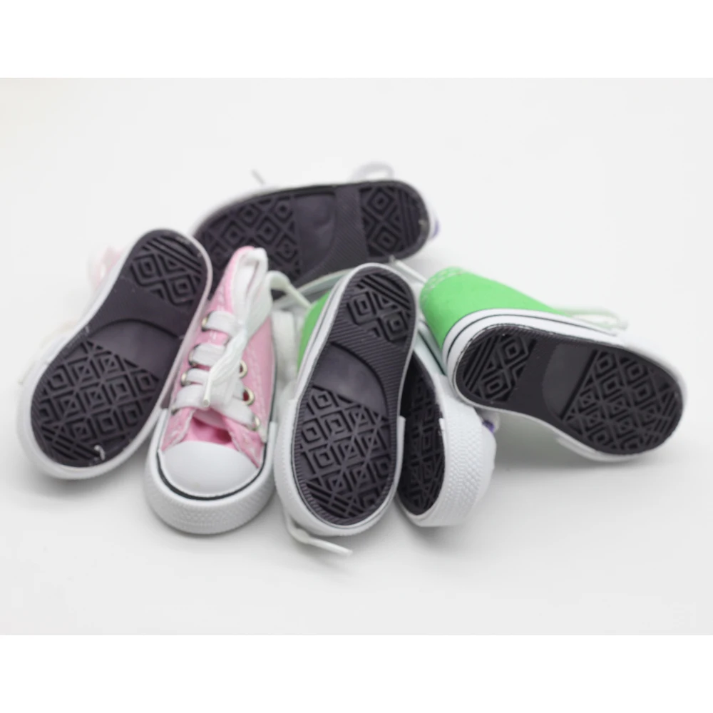 1 Pair 7.5CM Doll Sneakers Assorted Colors Doll Canvas Shoes for 1/3 BJD,1/4BJD, SD 16inch Sharon Dolls Boots Accessories