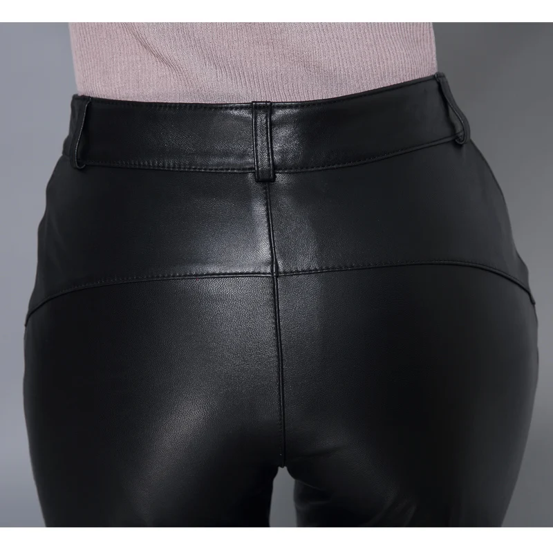 Winter New Arrive Sheepskin Genuine Leather Pants Female Pencil Pants Plus Velvet Thickening Genuine Leather Skinny Pants Winter New Arrive Sheepskin Genuine Leather Pants Female Pencil Pants Plus Velvet Thickening Genuine Leather Skinny Pants