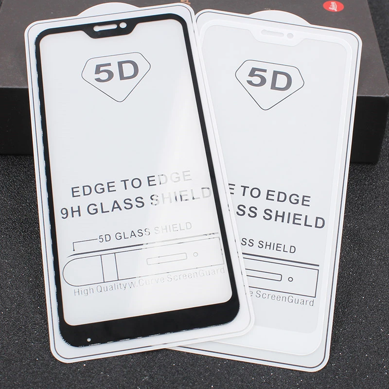 5D закаленное стекло с полным клеем для Xiaomi Redmi 6 Pro защита экрана Полное покрытие