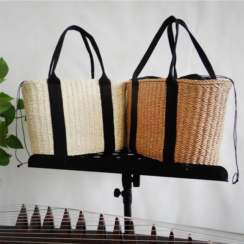 Municipal Straw Beach Bags For Women Woven Crossbody Bags Handmade Tote Bag Raffia Bag Straw Purse Sling Bag Handbag Summer Vacation