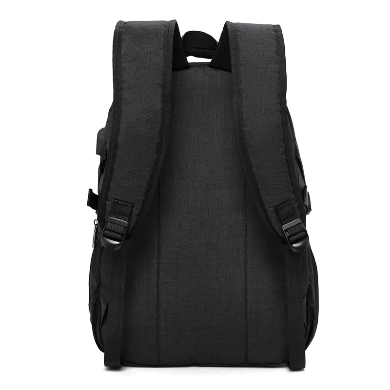 14 pulgadas portátil mochila de Nylon de alta calidad de carga USB mochila de viaje de negocios negro mochilas para hombres mochila hombre mochila