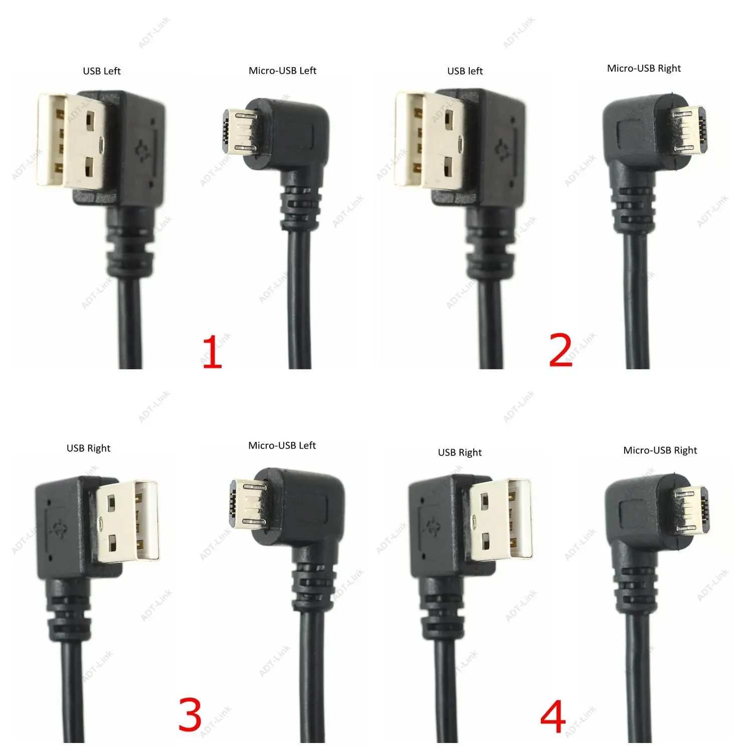 25 см короткий 90 градусов левый правый угловой USB 2 0 A штекер к Micro B Штекер кабель