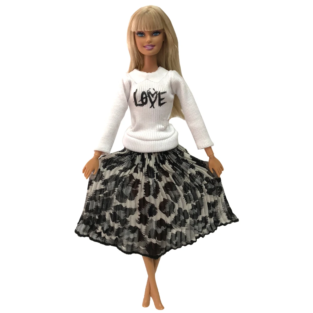 

NK Newest Doll Dress Casual Skirt Fashion Dancing Ballet Dress Party Gown For Barbie Doll Accessories Baby Toy Gift 04C 5X
