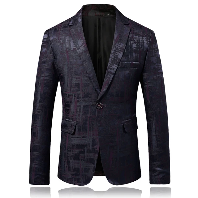 Men's Blazers Galaxy Casual Suit Formal Groom tuxedos Wedding Dress ...