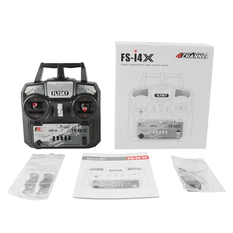 

Flysky FS-i4X 2.4G 4ch RC Transmitter Remote Controller with FS-A6 Receiver waterproof optional For RC Helicopter aircraft drone