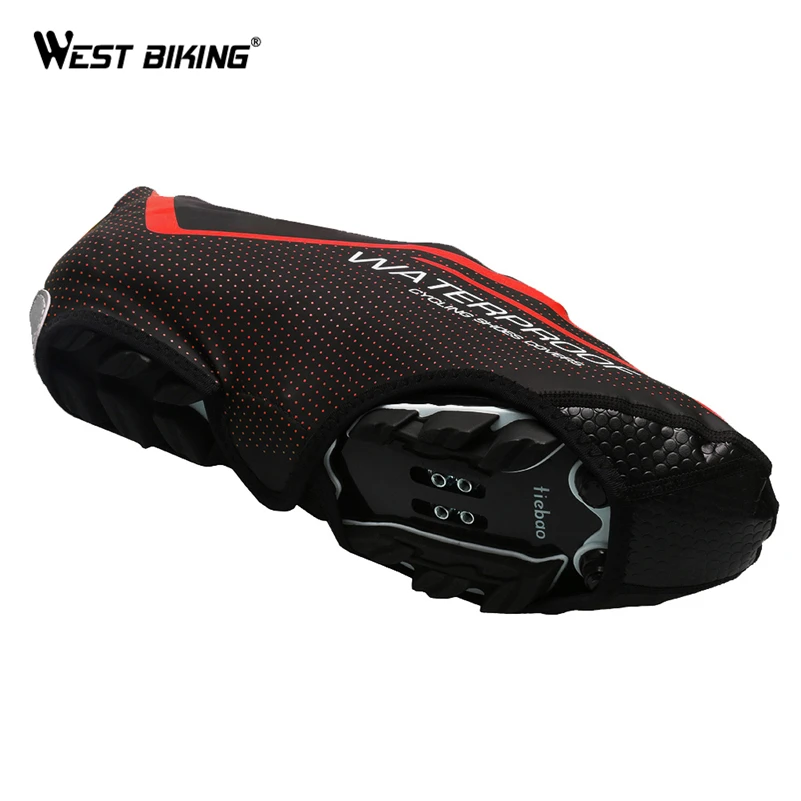 WEST BIKING Waterproof  Cycling Shoes Covers Reflective Bike Boot Cover Zipper Cubiertas Bicicleta Sport MTB Bicycle Shoe Cover
