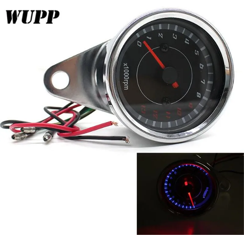 WUPP Adjustable Motorcycle Led Digital Tachometer 13000 Rpm Speedometer