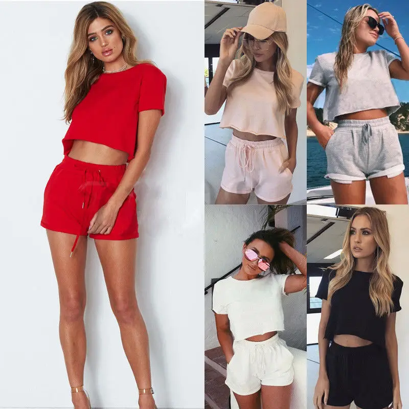 Casual Suit Women Tracksuit Hoodies Sweatshirt Shorts Sets Sport Wear-in Women's Sets from Women 