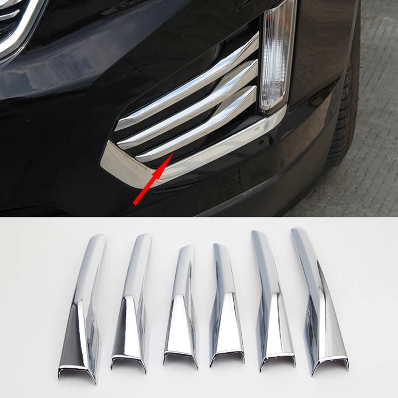 

For Cadillac XT5 2016 2017 2018 New ABS Chrome Front Fog Lamp Light Cover Trim Automobiles Replacement Accessory 6pcs/set
