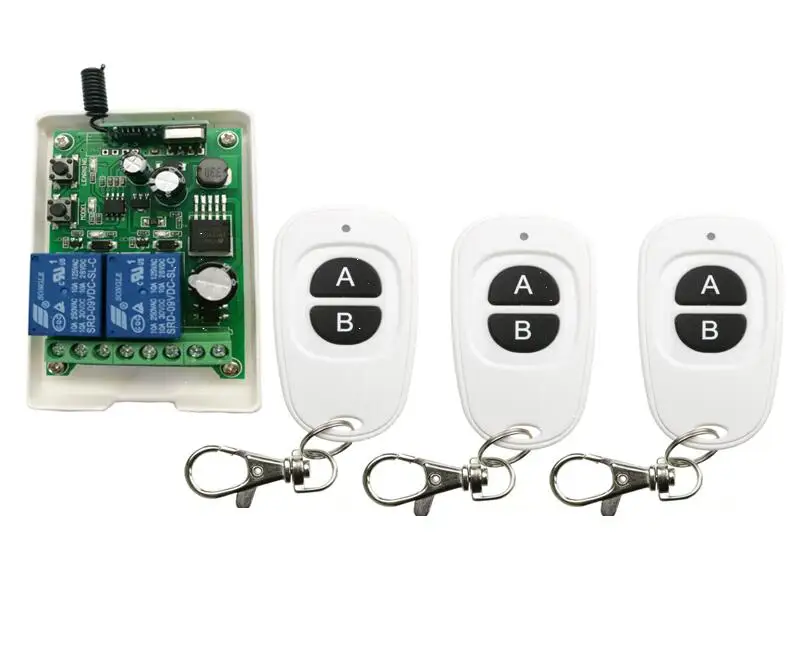 DC12V 24 V 36 V 48 V 2CH RF Беспроводной Радио пульт дистанционного управления Управление переключатель приемник передатчик Универсальный Освещение 433 МГц - Цвет: 3remote