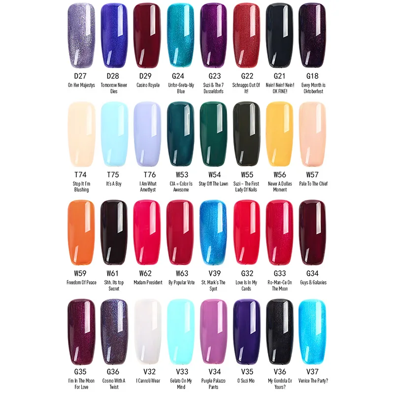 

Women's Exquisite Nail Design Mixed Gel Polish Gorgeous Waterproof Coatings Multiple Colors Exquisite Deluxe Gel Poland