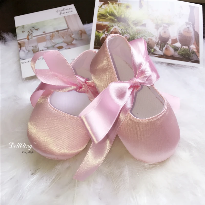 

Dollbling Luxury Satin Plush Sweet Pink Baby Girl Birthday Shoes Infant First walkers Riband Handmade Etsy Princess Shoes