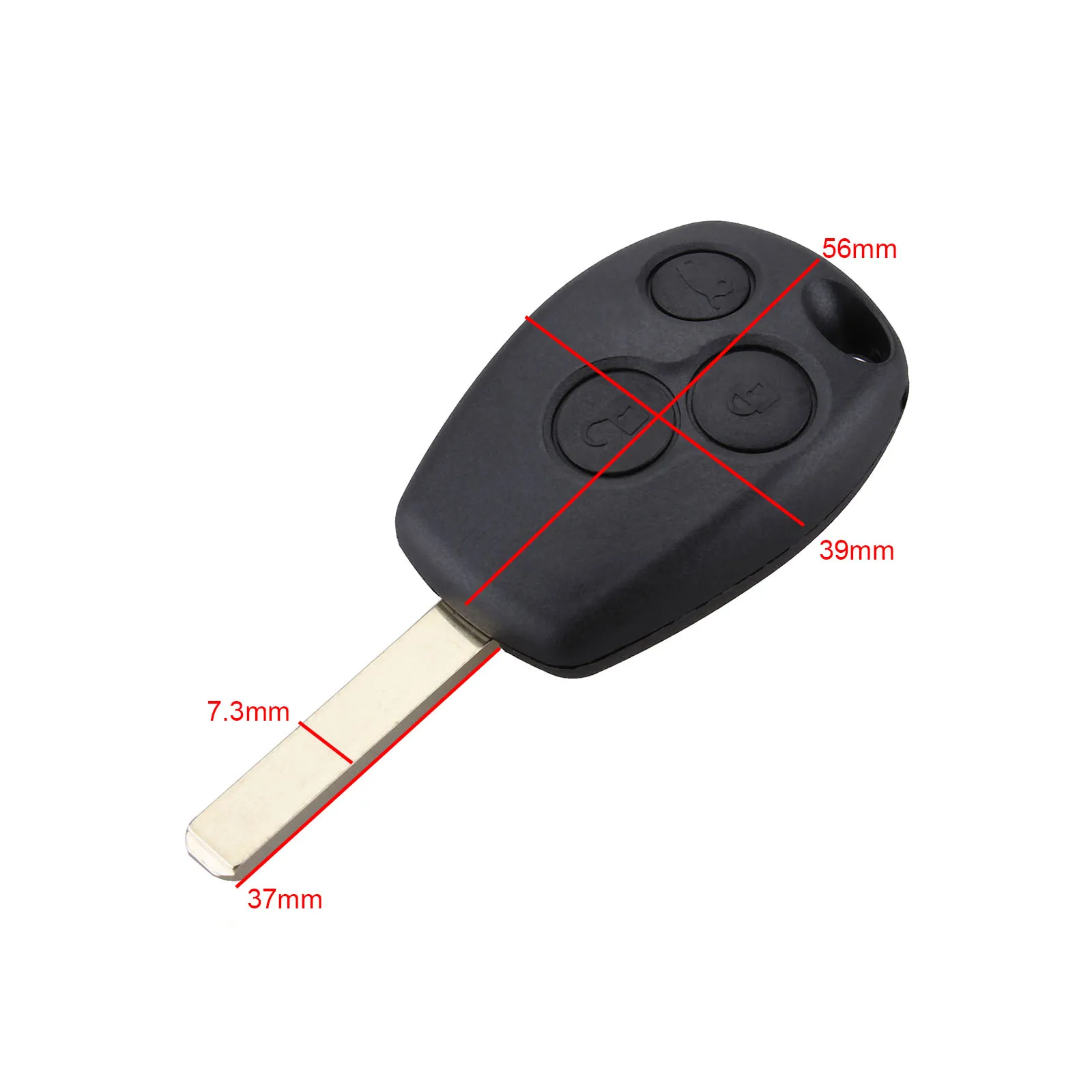 

3 Buttons Remote Car Key Fob Shell Case For Renault Modus Clio Kangoo Twingo Uncut Blade Auto Replacement Key Car-covers