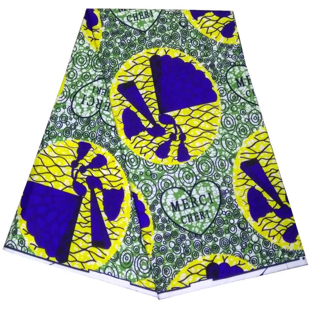 Не хлопковая ткань полиэстер ткань самая дешевая 6 ярдов африканская Анкара ткань Африканская восковая печать ткань