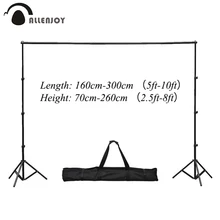 Allenjoy 3*2,6 м/10*8 футов Профессиональный фон для фотосъемки стенд фоновая система поддержки 2 светильник+ 1 поперечный стержень+ сумка для переноски