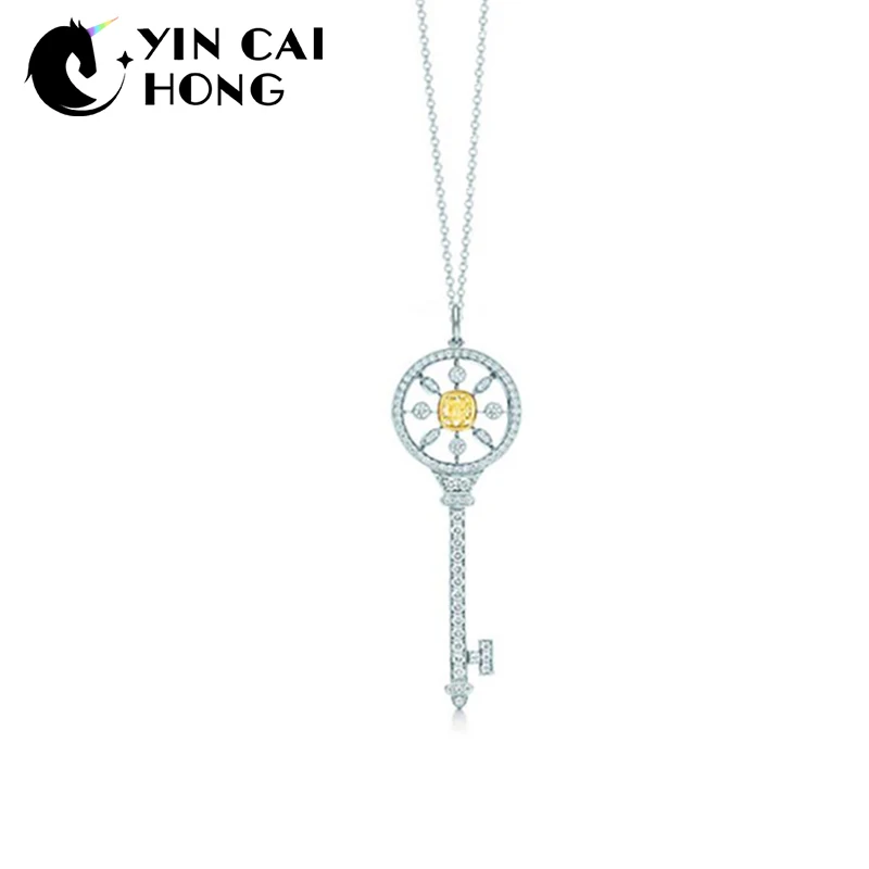 

NEW Charm Gift 925 Sterling Silver SunShine Key TIFF Attractive Elegance Temperament Earrings World Jewelry
