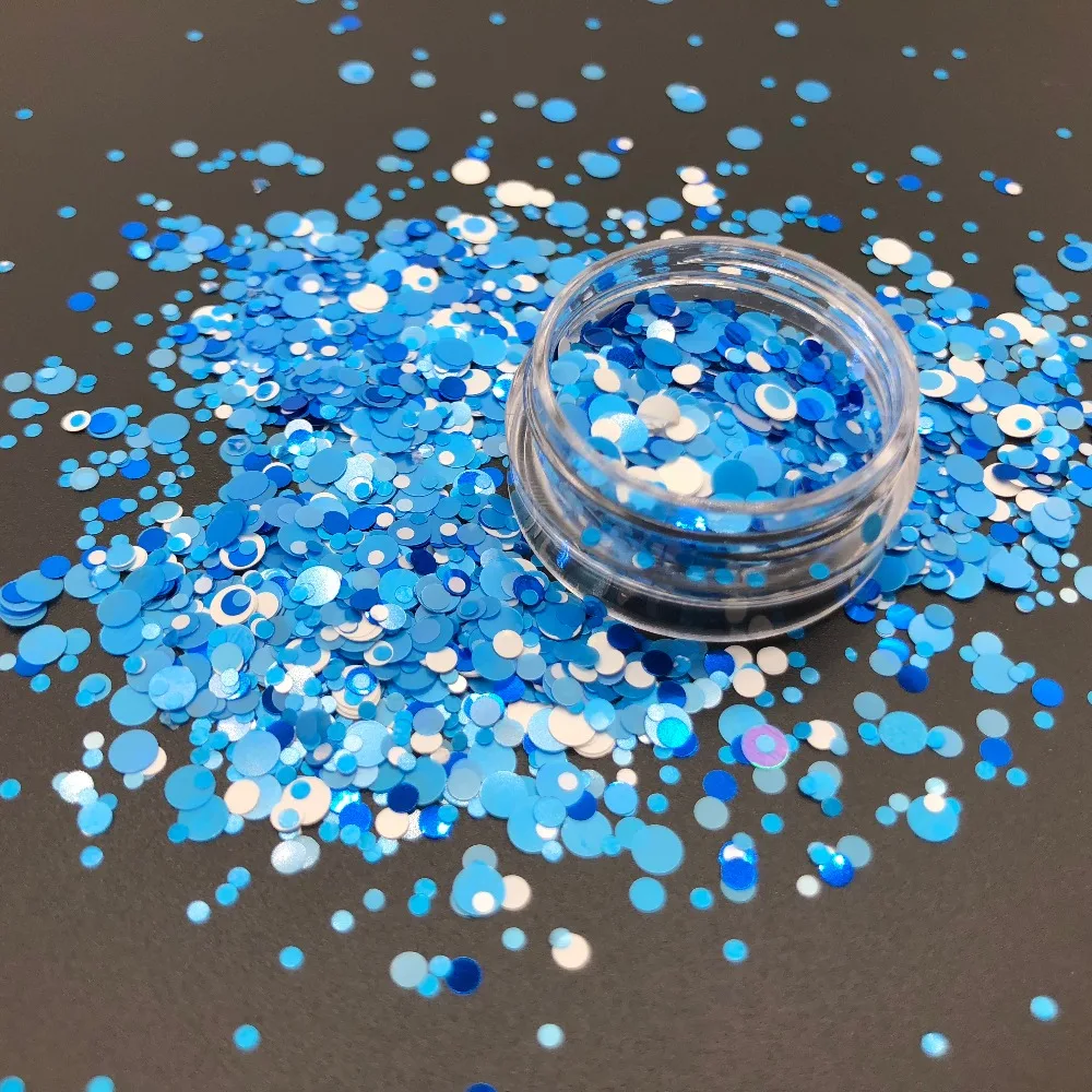 Flocos de Lantejoulas Brilhantes para Unhas Corpo de Fadas Novo Colorido Rodada Mixed Chunky Montagens Gif Cosméticos Art Rosto Decoração 1 Pound - Bag 5 Flocos de Lantejoulas Brilhantes Para Unhas Cosméticos
