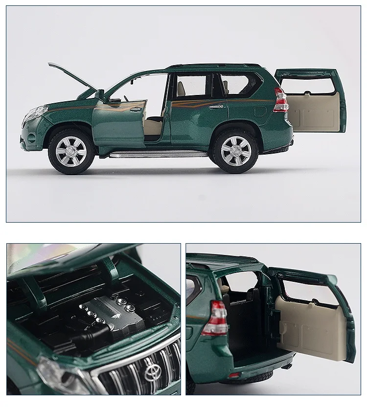 Точная имитация эксклюзивный Diecasts& Toy Vehicles: Украшения для автомобиля Shenghui TOYOTA Land Cruiser Prado SUV 1:32 литая под давлением модель автомобиля